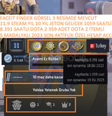 4 MADALYALI 8.391 DOTA 2 SAATLİ 359 İTEMLİ 1059