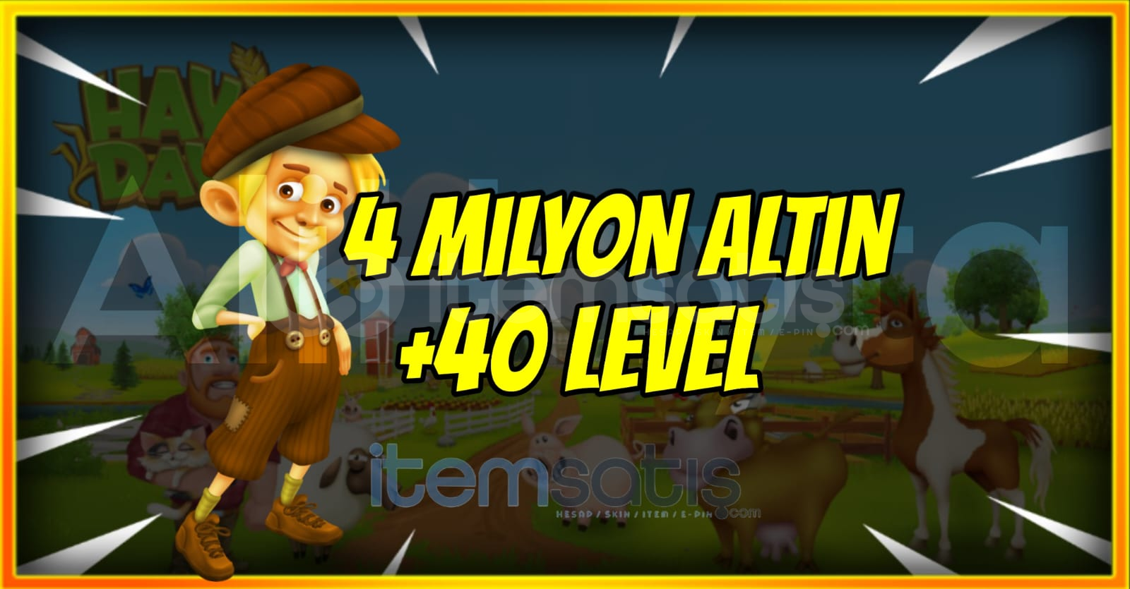 ⚡4 MİLYON ALTIN +40 LEVEL⚡SINIRLI STOK ⚡4 MİLYON ALTIN +40 LEVEL⚡SINIRLI STOK