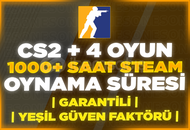 ⚡4 OYUN 1000+ SAAT CS2 HESABI☢️GARANTİLİ⚡