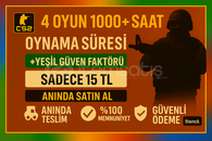 ⭐️☘️4 OYUN 1000 SAAT CS2 HESABI❤️+İLK MAİL❤️