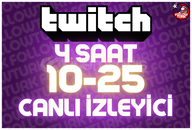 ⭐4 Saat 10-25 Canlı İzleyici ⭐