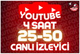 ⭐ 4 Saat 25-50 Youtube Canlı İzleyici ⭐