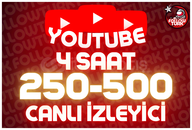 ⭐ 4 Saat 250-500 Youtube Canlı İzleyici ⭐