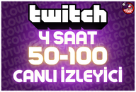 ⭐ 4 Saat 50-100 Canlı İzleyici ⭐