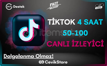 ⭐4 Saat 50-100 TikTok Canlı İzleyici⭐