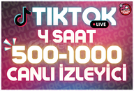 ⭐ 4 Saat 500-1000 Tiktok Canlı İzleyici ⭐