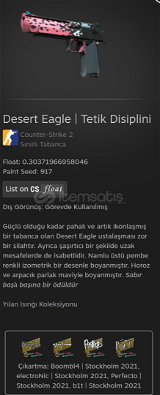 4 Stickerlı Desert eagle Trigger FT