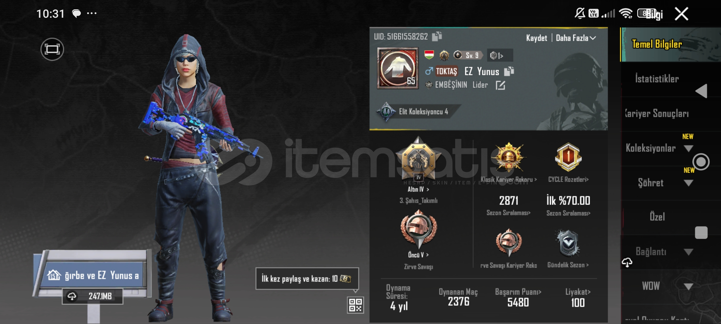 40 Destansı Herkese Uygun Pubg hesap  40 Destansı Herkese Uygun Pubg hesap