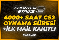 ⭐ 4000+ SAAT CS2 STEAM HESABI - [İLK MAİLLİ !]