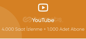 4.000 Saat İzlenme + 1.000 Adet Abone