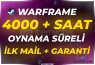 ⭐4000 SAAT WARFRAME ⭐ + İLK MAİL❤️