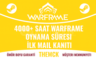 ⭐️4000+ SAAT WARFRAME STEAM❤️+İLK MAİL❤️