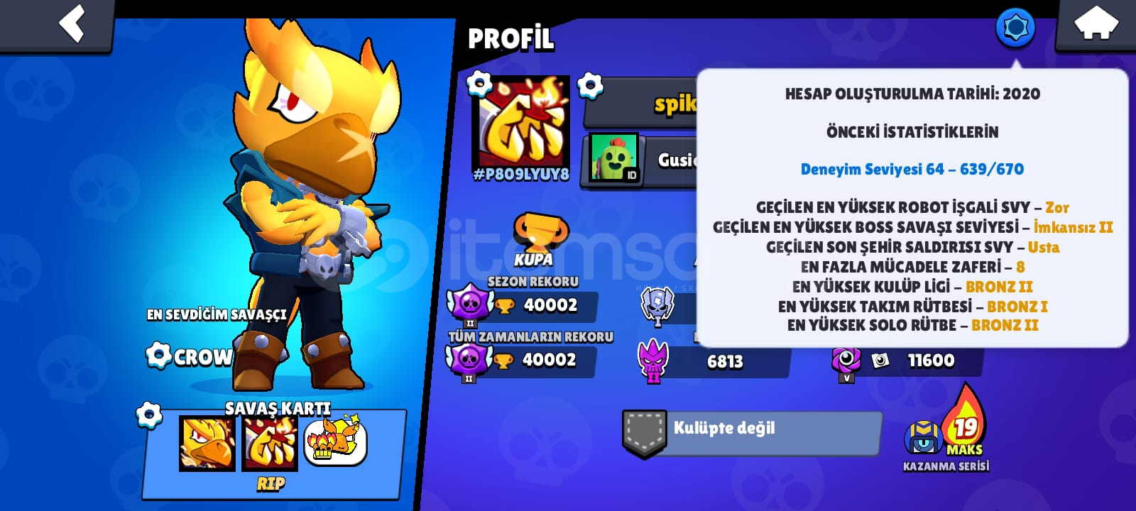 ⚡40K BS HESABI + 8 YILLIK CR HESABI⚡ ⚡40K BS HESABI + 8 YILLIK CR HESABI⚡