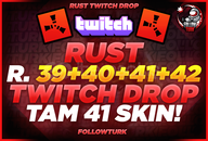 ⭐️41 SKİN ⭐️Round 39-40-41-42 RUST Twitch Drop❤️