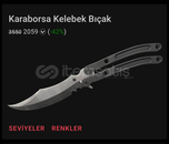 ⭐%42 KARABORSA KELEBEK KÖKEN VANDAL