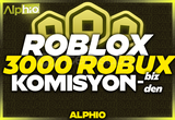 ✨(4286) 3000 Robux | Komisyon Bizden✨