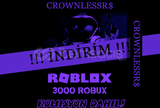 (4.286) 3000 Robux - KOMİSYON ÖDENİYOR