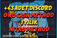 ⭐️| +43 ADET OwO Method & 1 YILLIK NİTRO METHOD☄
