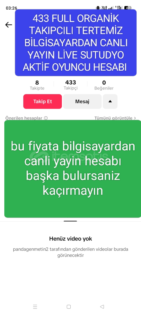 433 TAKIPCILI BİLGİSAYARDAN CANLI OYUNCU HESABI 433 TAKIPCILI BİLGİSAYARDAN CANLI OYUNCU HESABI