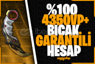 ⭐4350 VP BIÇAK GARANTİLİ RANDOM HESAP⭐