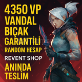  4350 VP VANDAL BIÇAK GARANTİLİ RANDOM HESAP