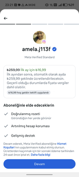 441 DOĞAL TAKİPÇİ + İNDİRİMLİ META VERİFİED 