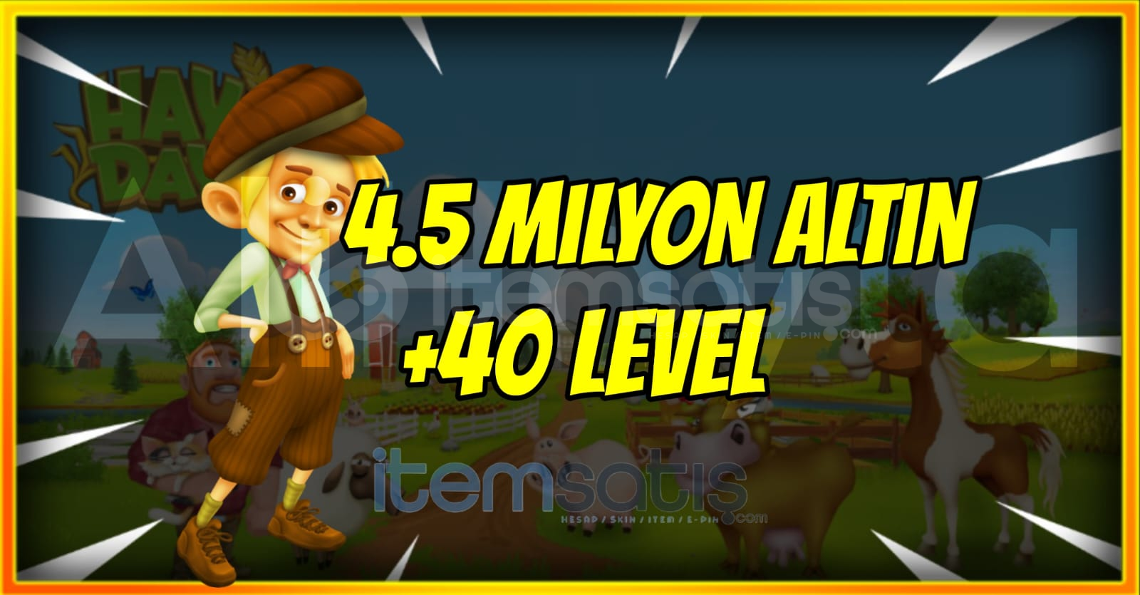 ⚡4.5 MİLYON ALTIN +40 LEVEL⚡SINIRLI STOK ⚡4.5 MİLYON ALTIN +40 LEVEL⚡SINIRLI STOK