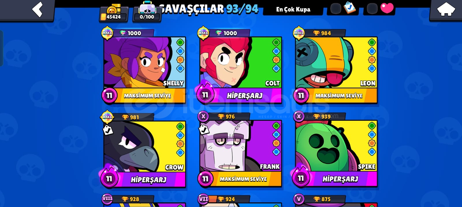 45k full karakterli bol skinli acil satılık  45k full karakterli bol skinli acil satılık