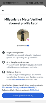461 Doğal Takipçi+Meta Verified+Etkileşimli 