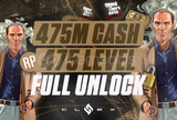 ✨475M Cash + 475 Level + Full Unlock | GTA✨