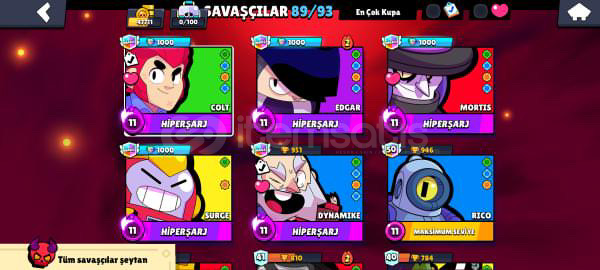 47K BRAWL STARS HESABI İÇİNDE YOK YOK❤️ 47K BRAWL STARS HESABI İÇİNDE YOK YOK❤️