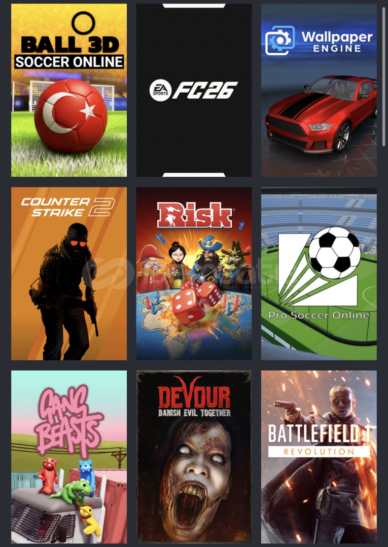 40 Adet Oyun Ea FC26 Olan Steam Hesabı