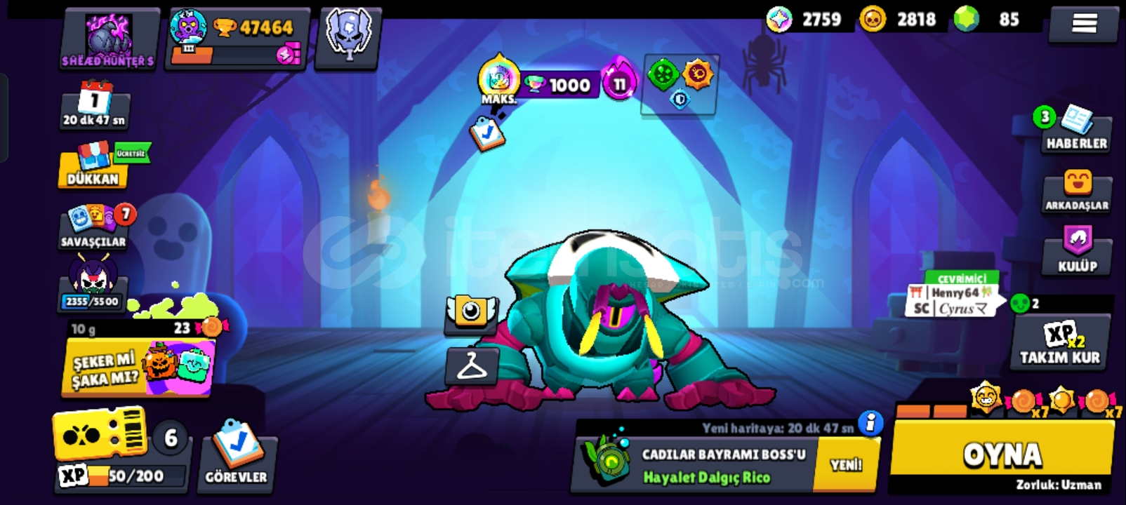 48K Brawl Stars hesabı 48K Brawl Stars hesabı