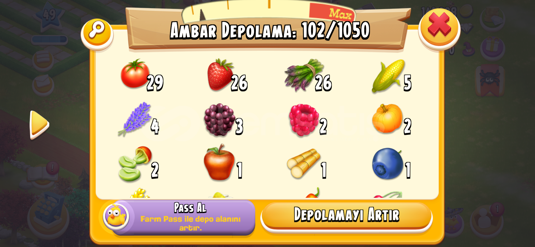 49 SEVİYE HAYDAY EMEK HESABI  49 SEVİYE HAYDAY EMEK HESABI