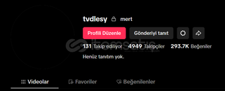 4950 Takipçili tiktok hesabı / Canlı Yayın Açık