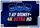 4K Ultra HD Disney Plus 1 Aylık + Garanti