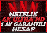 4K Ultra HD [SORUNSUZ] Aylık Netflix Premium 