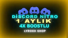 ⭐[4X BOOSTLU⚡] DİSCORD 1 AYLIK NİTRO 4X BOOSTLU