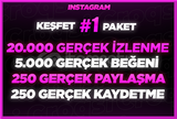 ⭐4X [GARANTİLİ] INSTAGRAM KEŞFET PAKETİ⭐