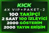 ⭐4X [GARANTİLİ] KİCK KEŞFET PAKETİ VIP 2⭐