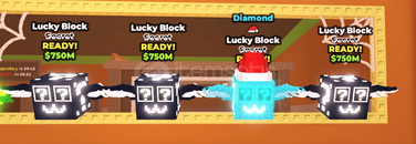 4x Secret Lucky Block 3x Normal 1x Diamond+Efekt