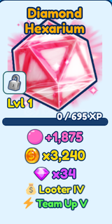 4x Shiny Diamond Hexarium | Team Up V | BGS INF