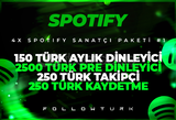 ⭐4X SPOTİFY SANATÇI PAKETİ 1⭐