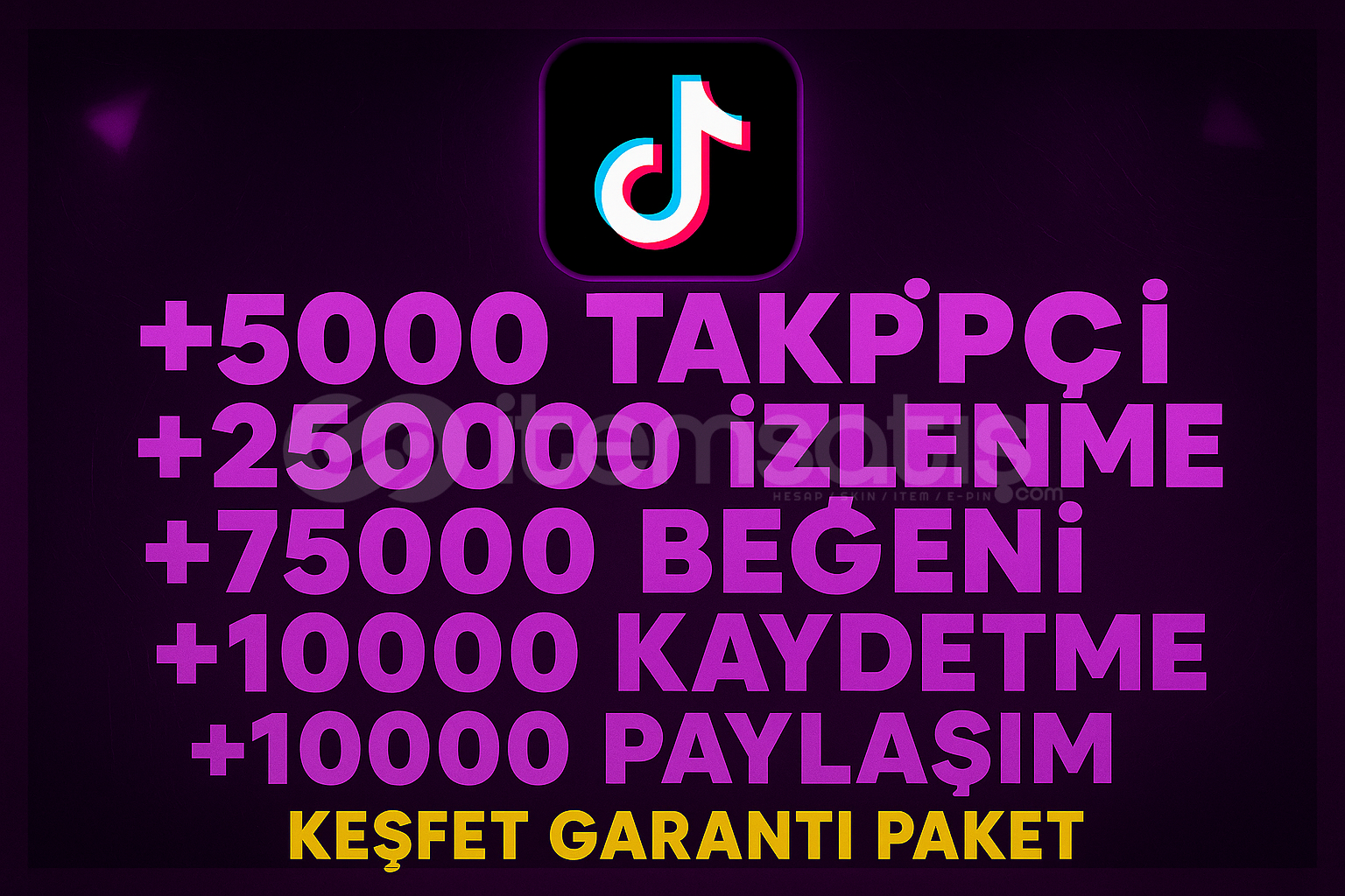 ! 4X / TİKTOK GARANTİLİ KEŞFET PAKETİ -3- ! ! 4X / TİKTOK GARANTİLİ KEŞFET PAKETİ -3- !