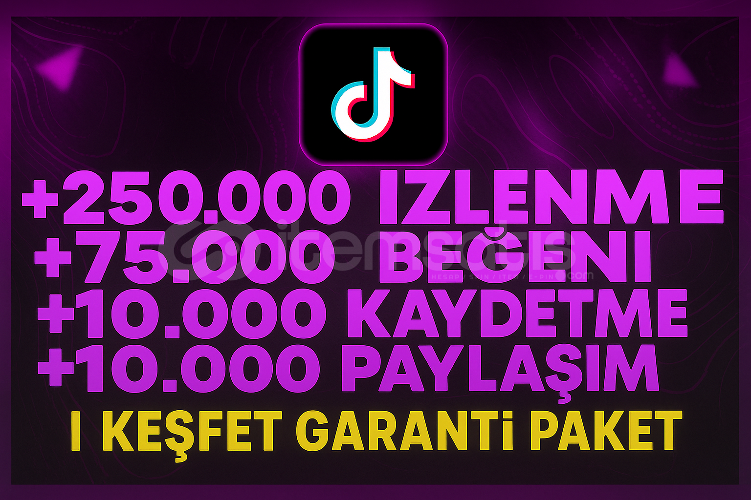 ! 4X / TİKTOK GARANTİLİ KEŞFET PAKETİ -4- ! ! 4X / TİKTOK GARANTİLİ KEŞFET PAKETİ -4- !