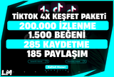 ⚡ 4X | TİKTOK GARANTİLİ KEŞFET PAKETİ 