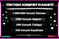 ⭐4X | TİKTOK GERÇEK KEŞFET PAKETİ | ⭐