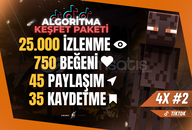 ⚡4X - TikTok Keşfet Algoritma Paketi #2⚡