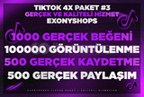 ⭐4X | TİKTOK KEŞFET PAKETİ 3 ⭐