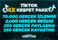  ⚡ 4X | TİKTOK KEŞFET PAKETİ 